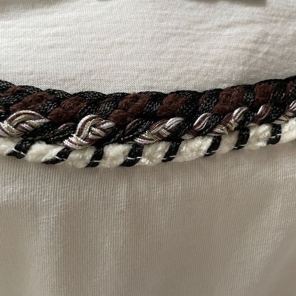 ZARA | White T shirt with Braid Embellishment - Picture 7 of 7